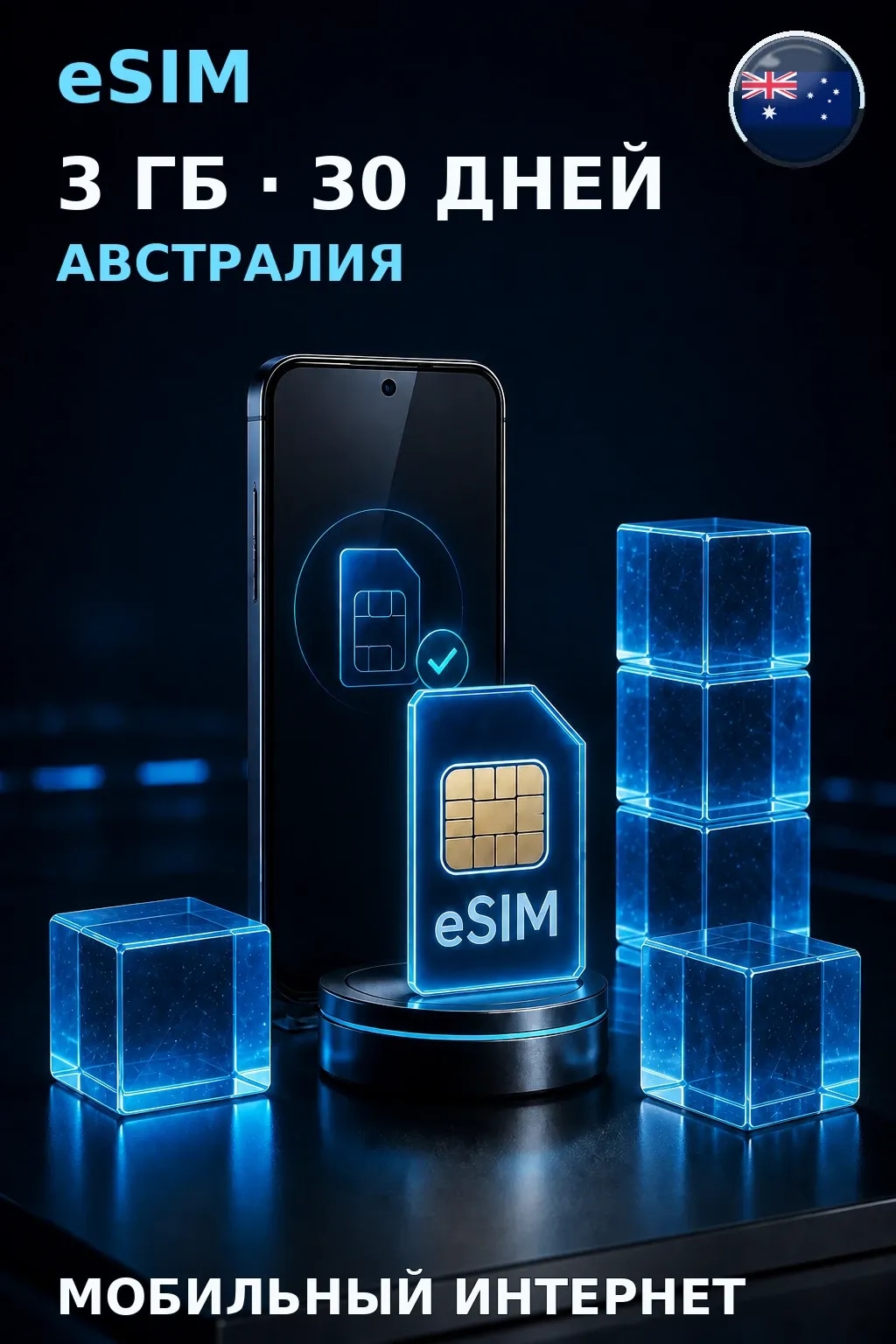 eSIM Австралия — 3 ГБ, 30 дней — интернет