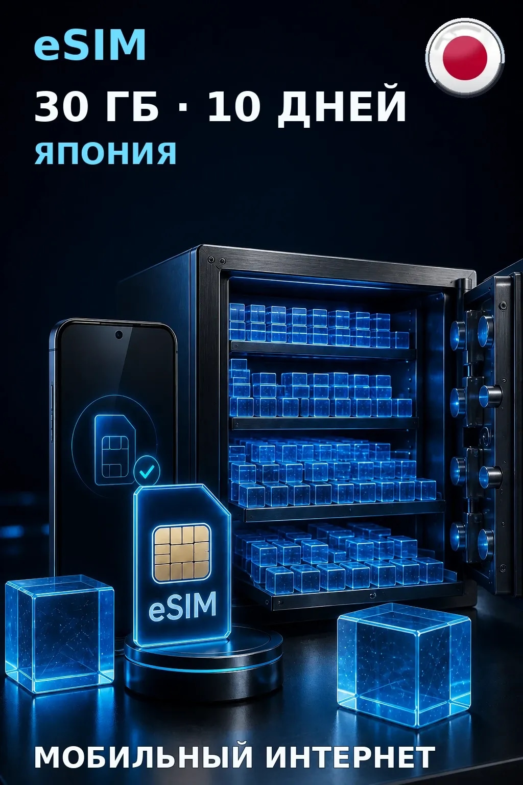 eSIM Япония — 30 ГБ, 10 дней — интернет